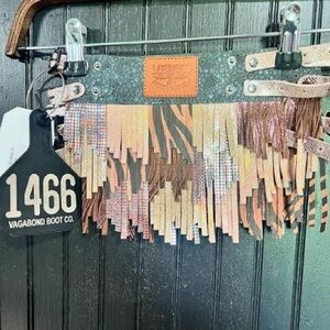 Vagabond Boot Co. Multi-Color Fringe Leather Belt